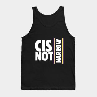 cis not narrow (nonbinary flag white) Tank Top